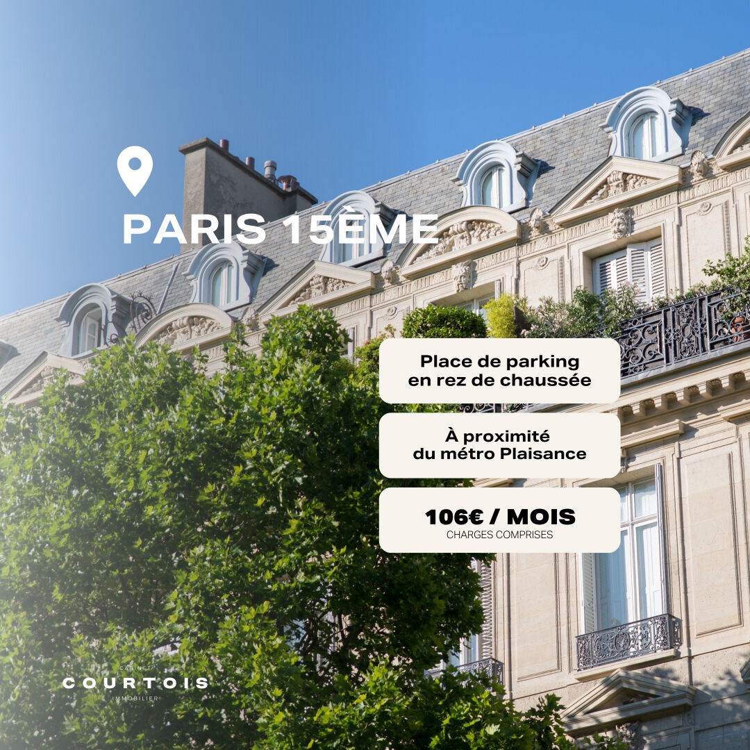 Place de parking à louer - Paris 15 Saint-Lambert
