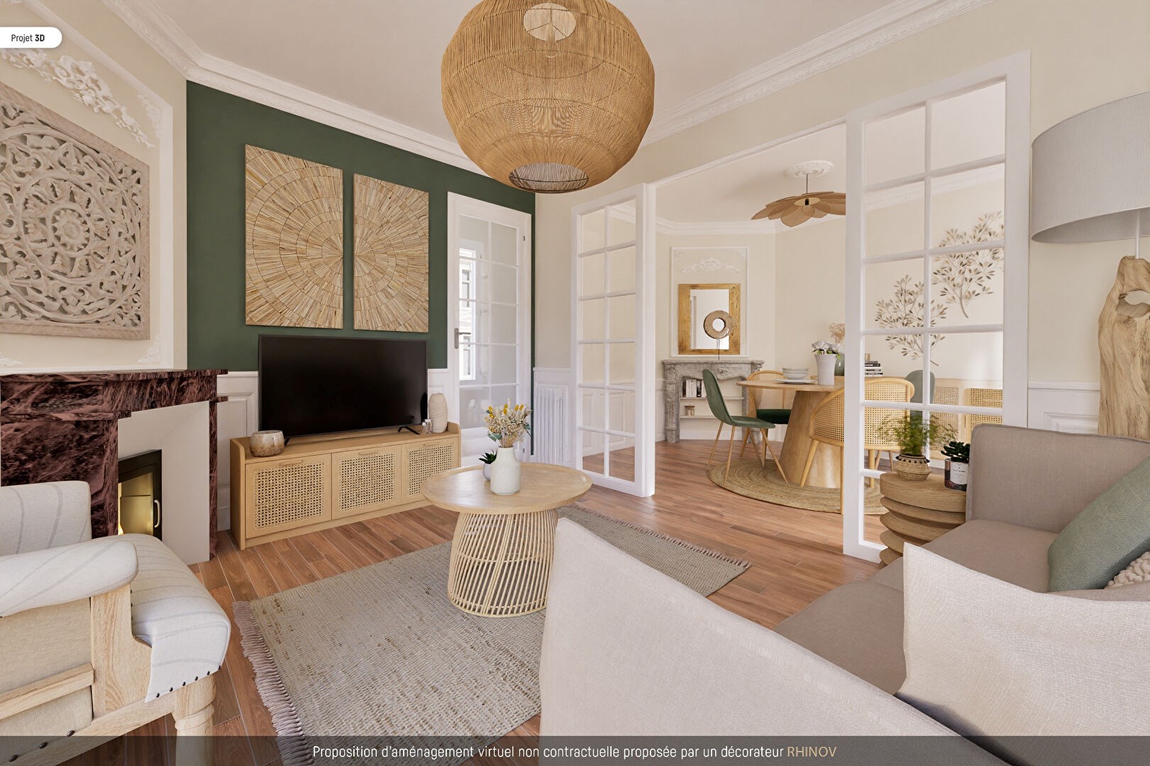 Appartement Paris 3 pièces 66.18 m²