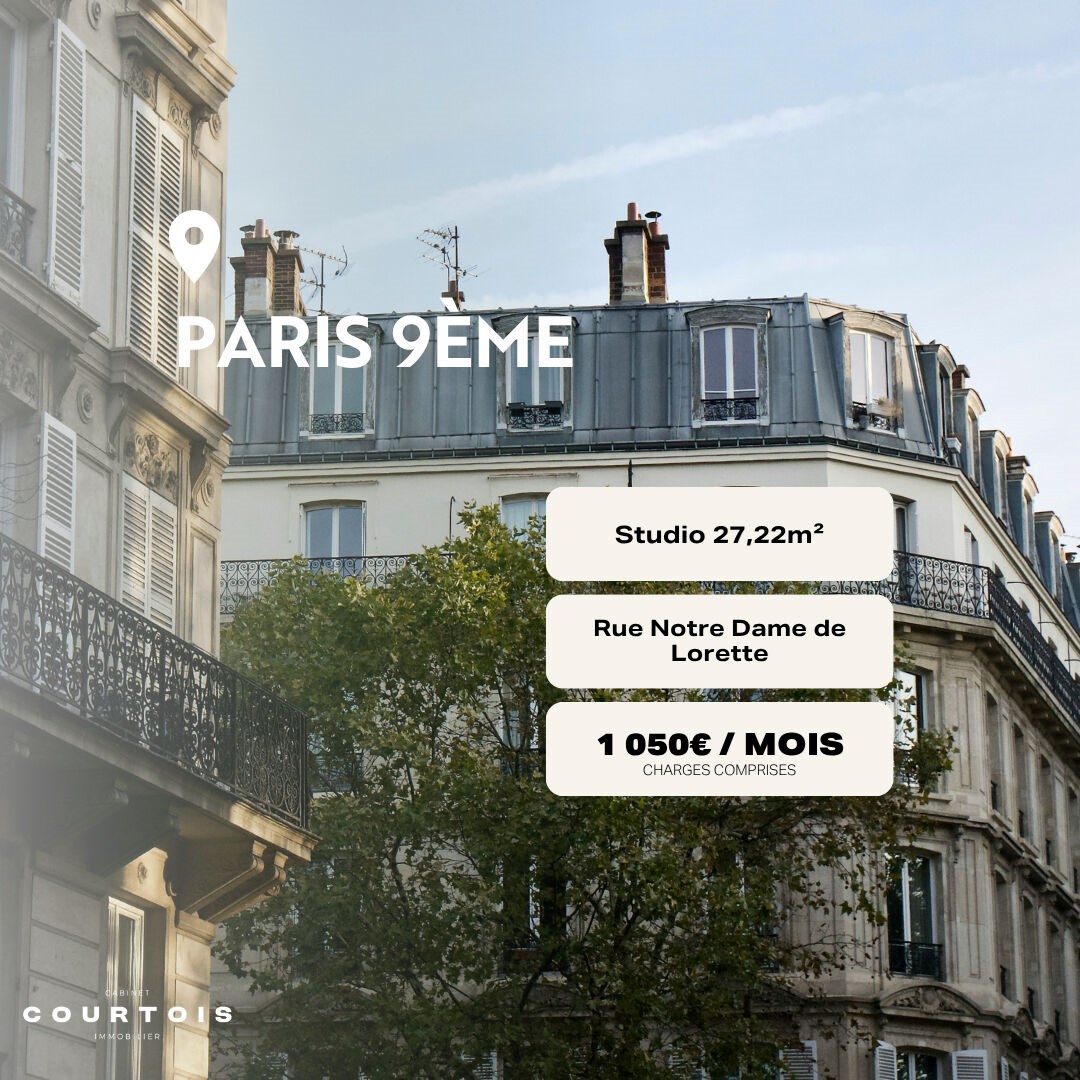Studio 27.22 m² Paris 9ème