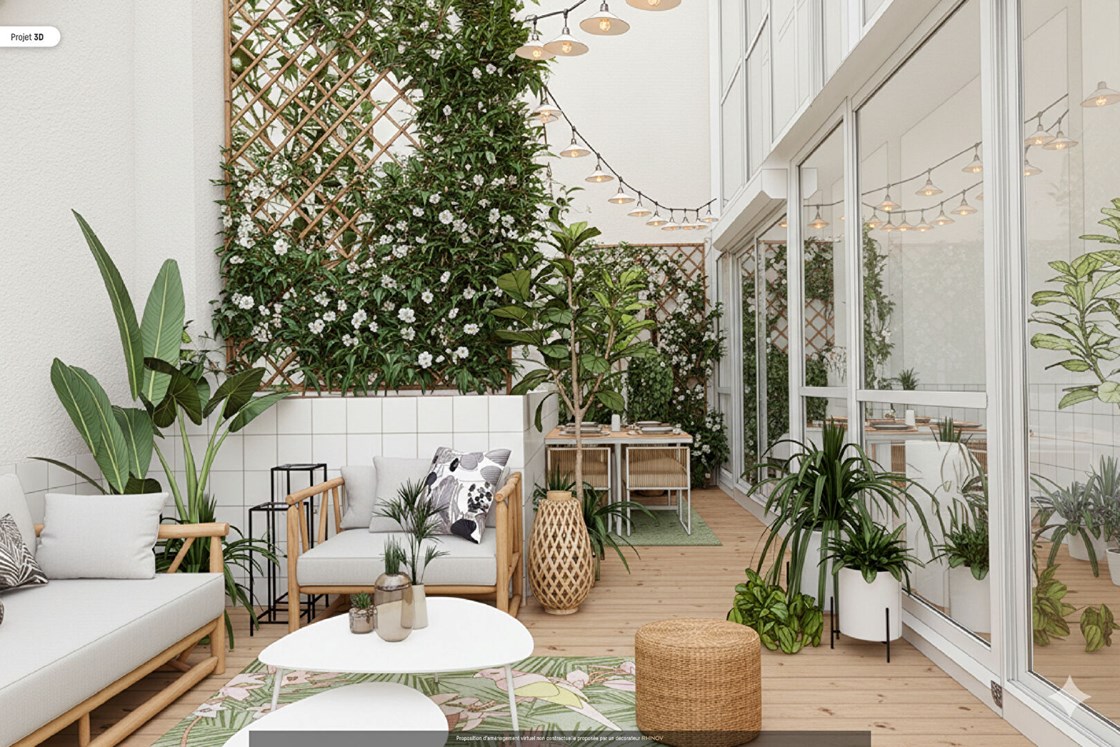 Square du Temple - 4 pièces - Terrasse