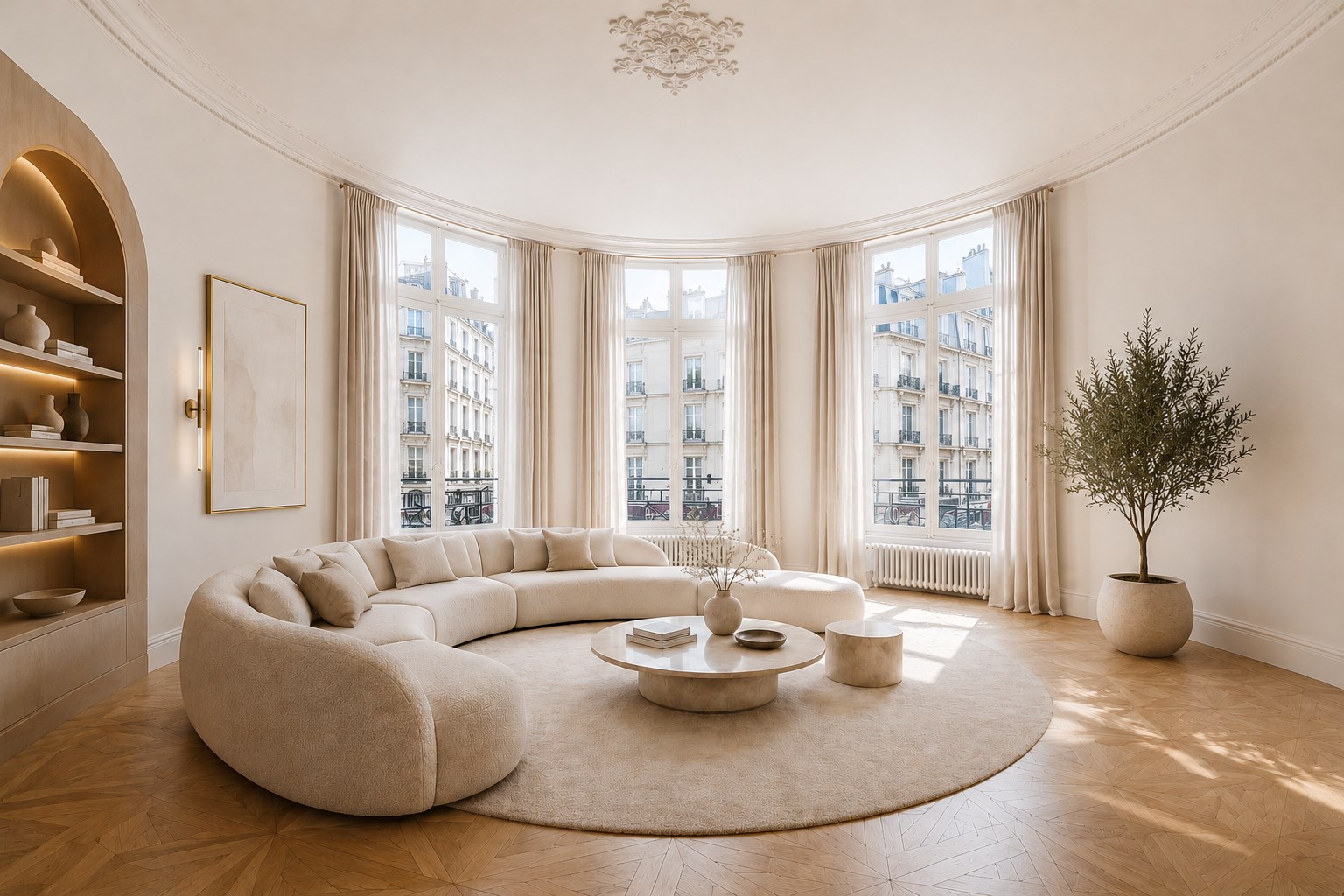 Entre la place des Vosges et la rue de Bretagne - Appartement à rénover avec triple exposition réception en rotonde