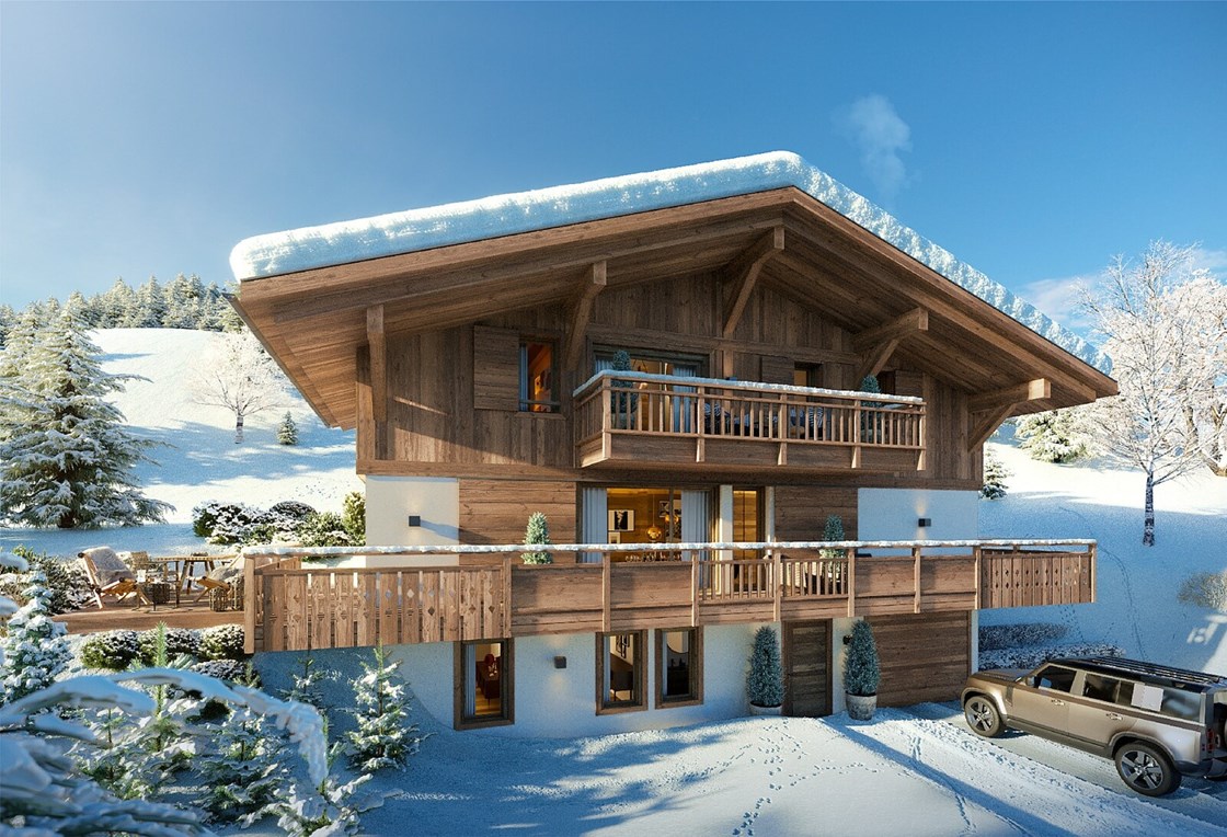 Chalet neuf - ski aux pieds - vues dégagées