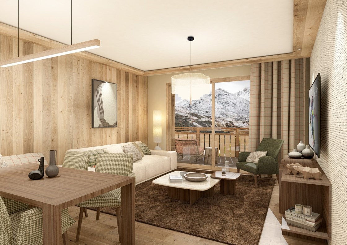 Appartement trois pièces - Skis aux pieds