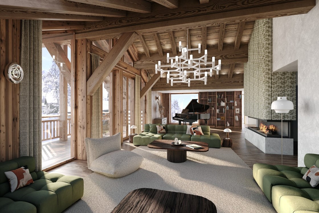 SUPERBE CHALET NEUF AVEC PISCINE - PROCHE PISTES DE SKI